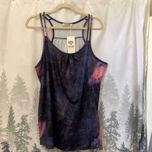 Work out Tank Top Galaxy Print 2XL NEW